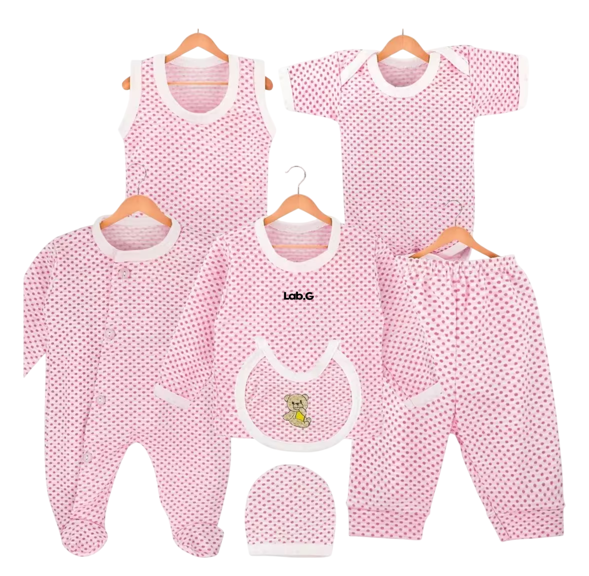Foto 1 | Set de Bienvenida para Recién Nacido 7 Piezas Rosa 0-3 Meses