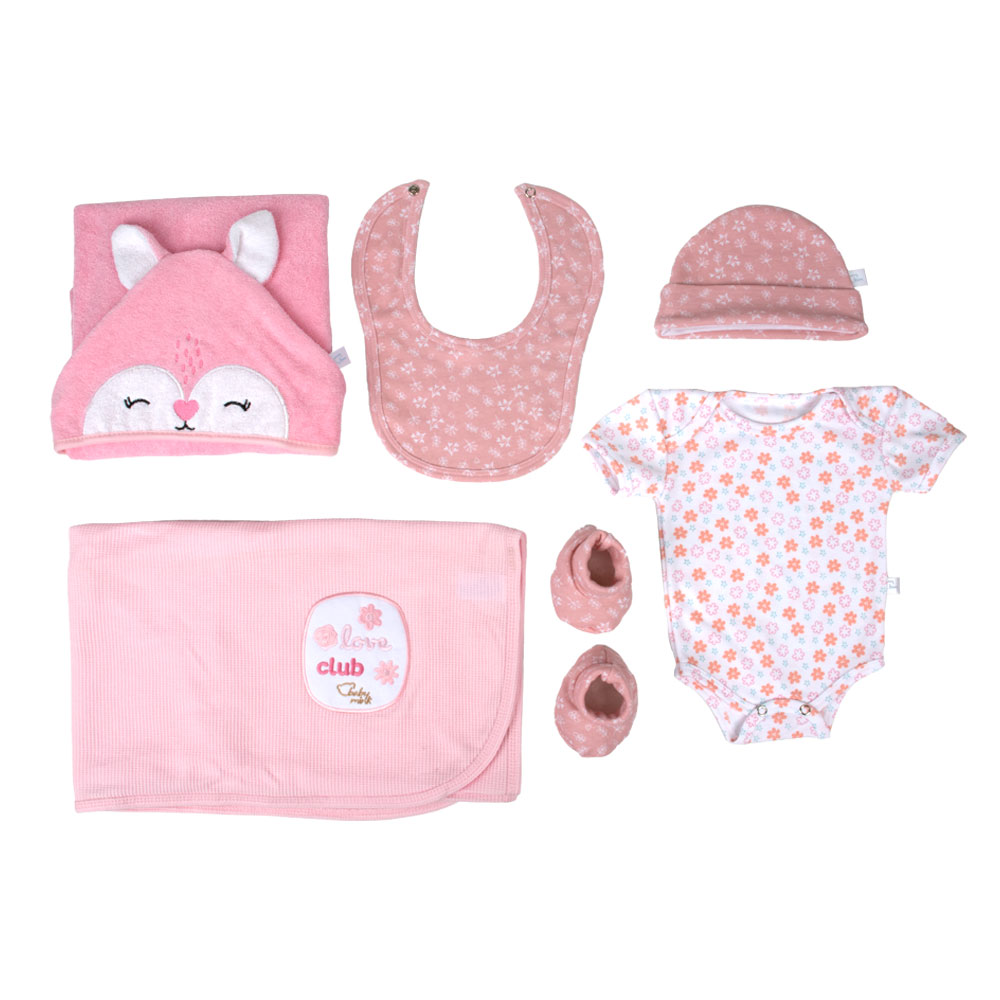 Foto 2 pulgar | Set Baby Shower Baby Mink Bm25m (7 Piezas) Rosa