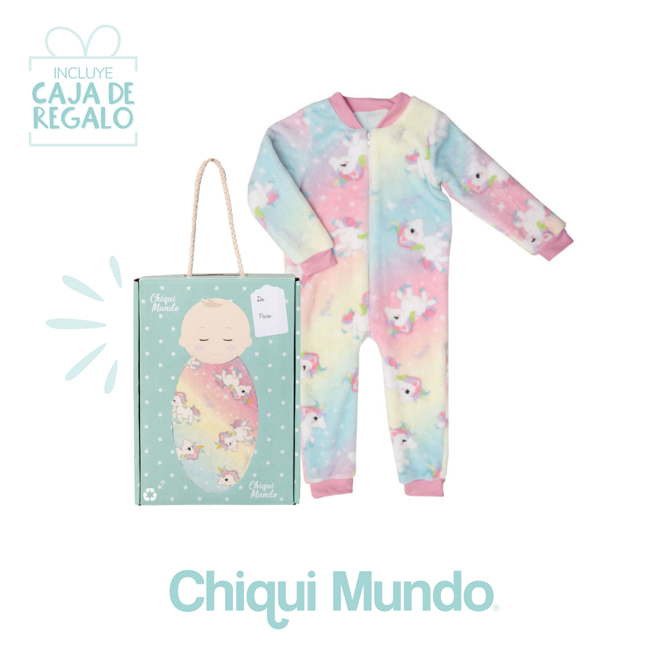 Foto 4 pulgar | Pijamita Unicornio Mameluco Multicolor