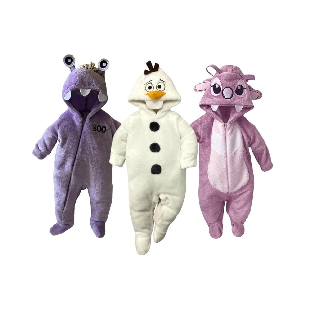 Kit Mamelucos Disney B432-18 Multicolor 3 Piezas Boo/Olaf/Ángel