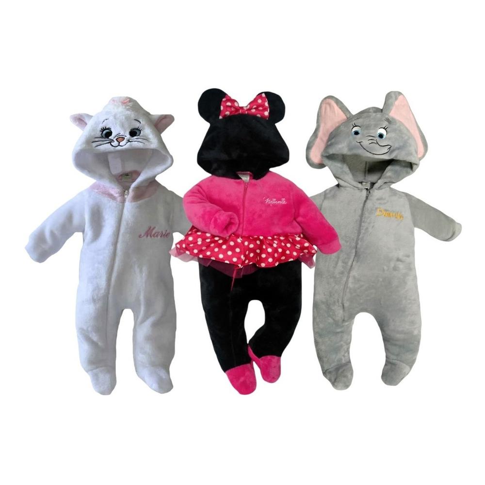 Kit 3 Mamelucos Disney Minnie + Marie + Dumbo $989
