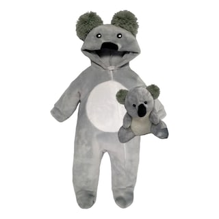 Foto 1 | Mameluco Con Gorro Bordado Y Peluche Incluido Color Gris