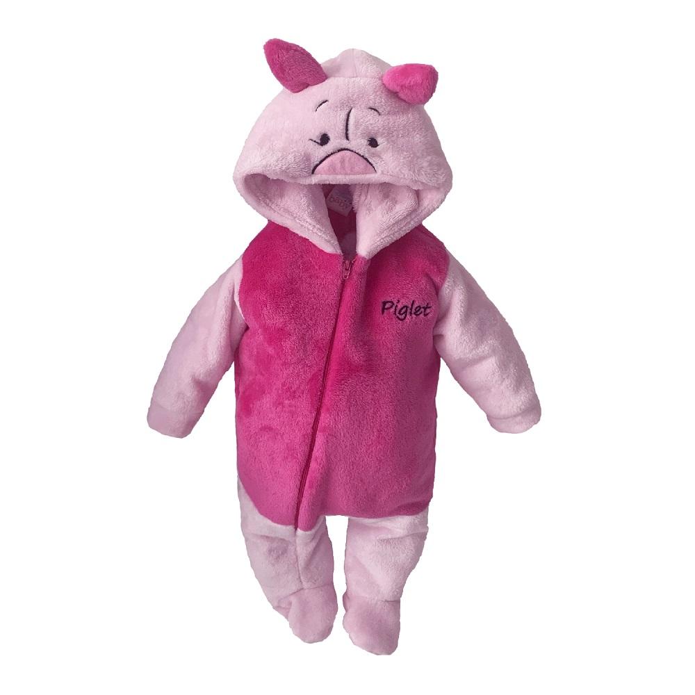 Mameluco con Gorro Bordado Piglet Disney Rosa