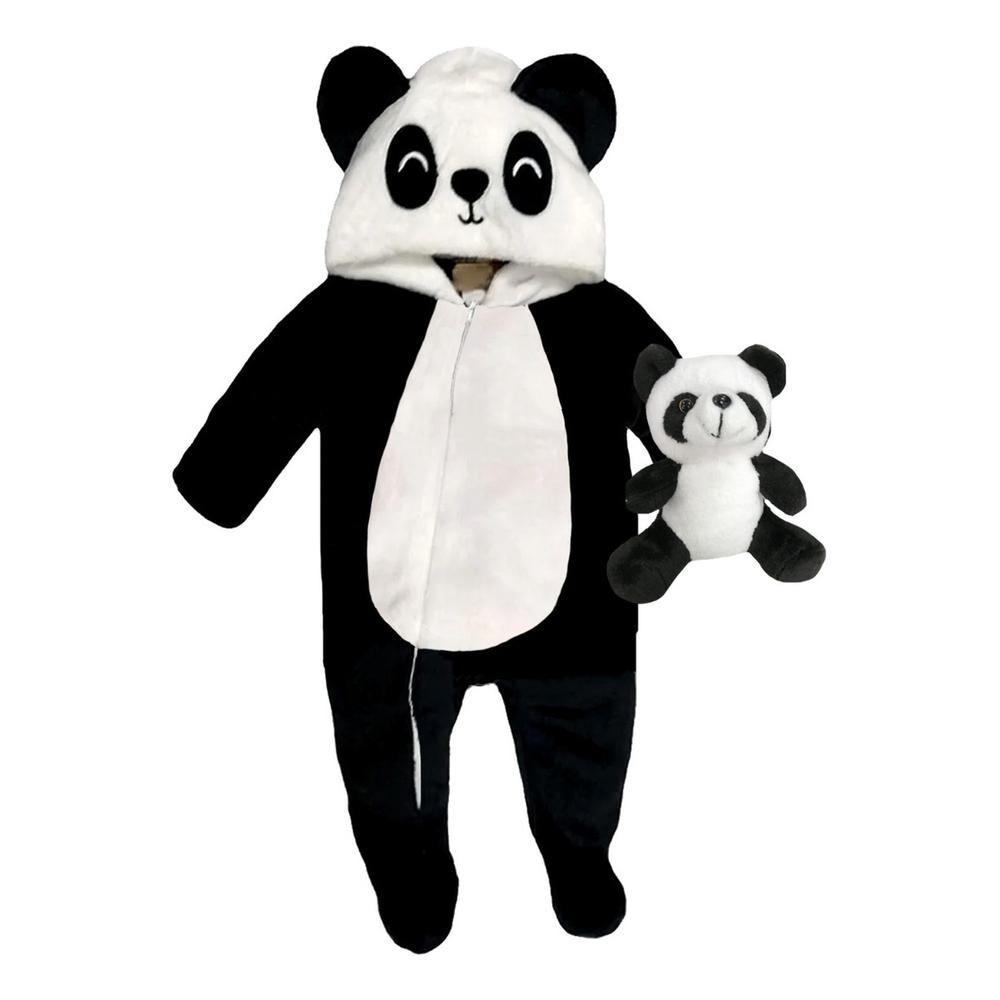 Foto 1 | Mameluco con Gorro Bordado y Peluche Incluido color Negro