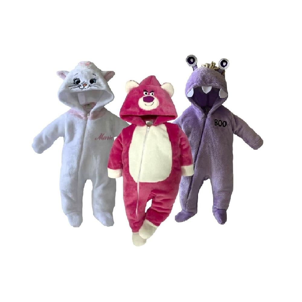 Kit Mamelucos Disney B407-12 Multicolor 3 Piezas Marie/Lotso/Boo $1,139