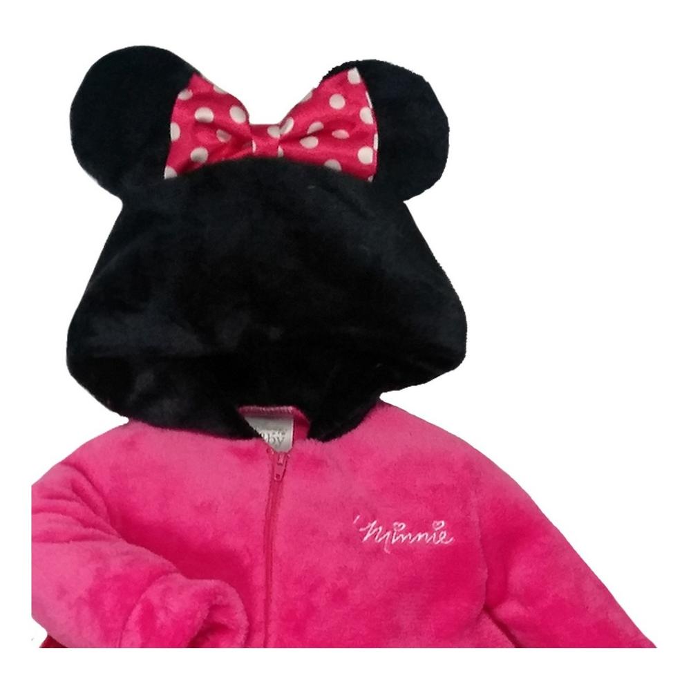 Foto 4 pulgar | Mameluco con Gorro Bordado Disney Rosa para Bebé