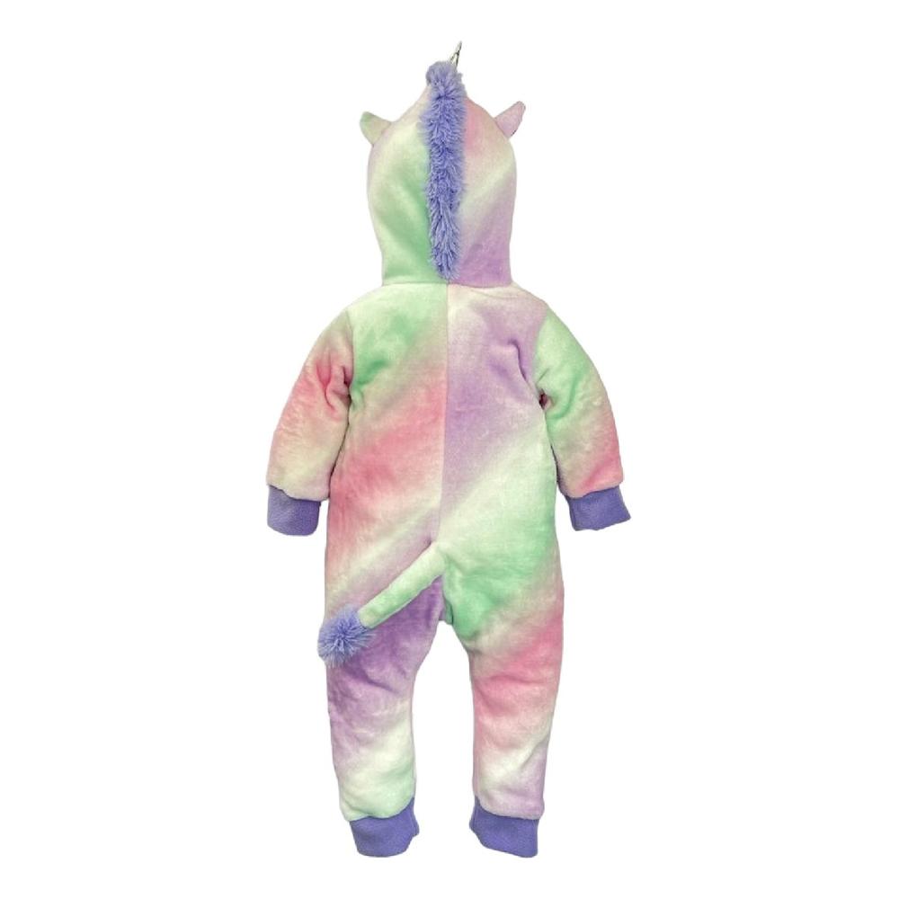 Foto 4 pulgar | Mameluco para Bebé con Gorro Unicornio Multicolor