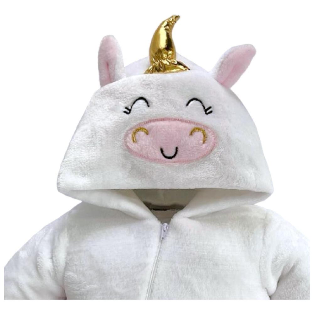 Foto 3 | Mameluco Baby Kisses 3306-3 Blanco con Gorro Bordado Unicornio