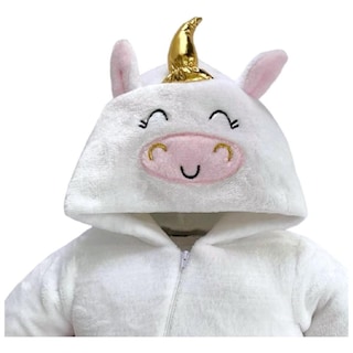 Foto 3 | Mameluco Baby Kisses 3306-3 Blanco con Gorro Bordado Unicornio