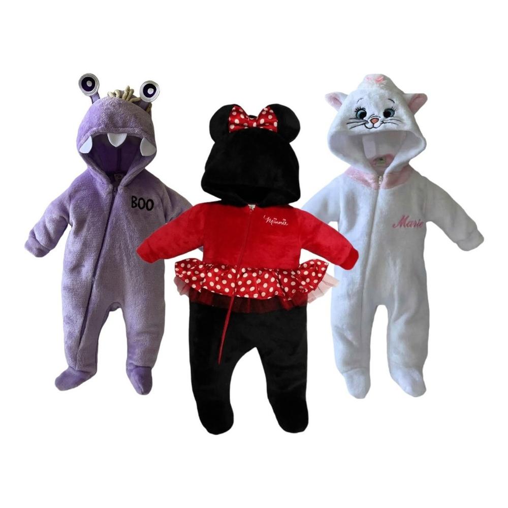 Kit 3 Mamelucos Disney Boo Minnie y Marie