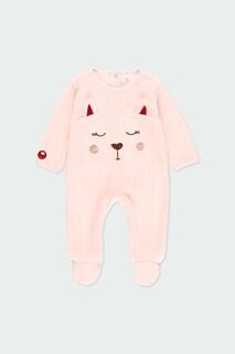 Foto 1 | Mameluco De Terciopelo Bebe Rosa Perrito Boboli