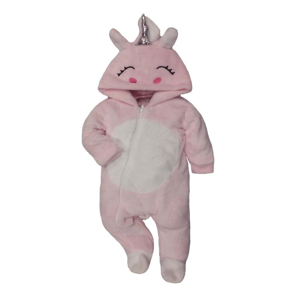 Foto 2 pulgar | Mameluco Con Gorro Bordado Unicornio Rosa