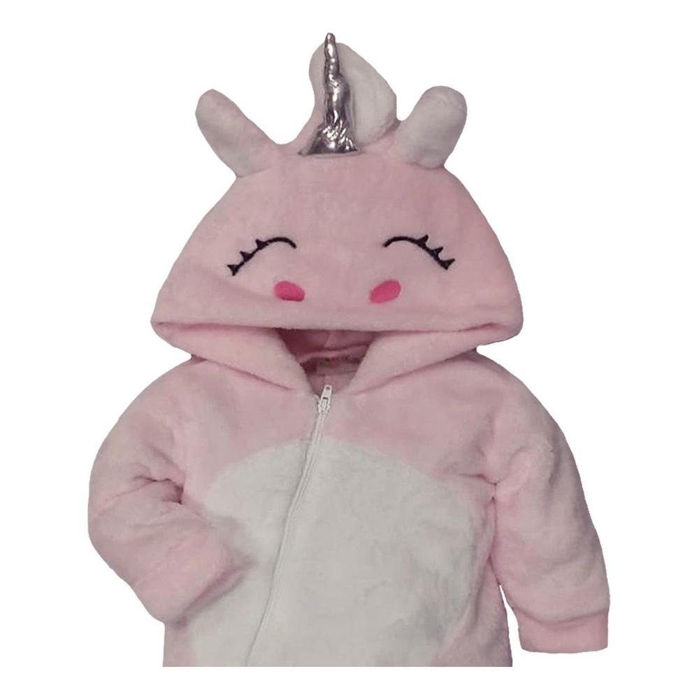 Foto 3 pulgar | Mameluco Con Gorro Bordado Unicornio Rosa
