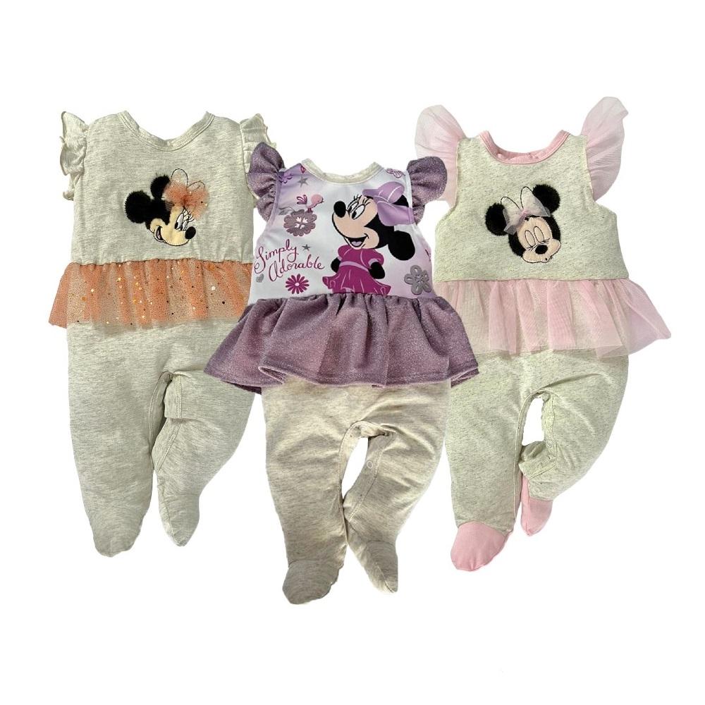 Kit 3 Mamelucos Disney Minnie Multicolor