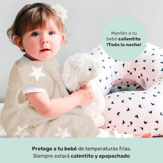 Foto 4 | Nap Saquito Para Dormir Para Bebés Con Abertura Para Pies - Estrellas Beige