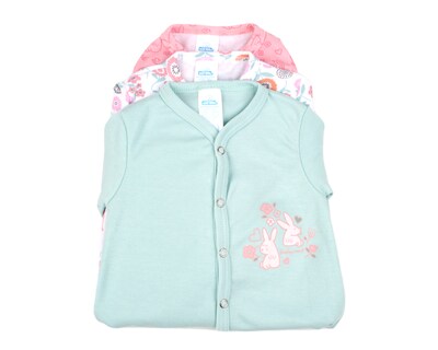 Foto 3 | Set De Mamelucos Con Pies Baby Mink (3 Piezas) Rosa