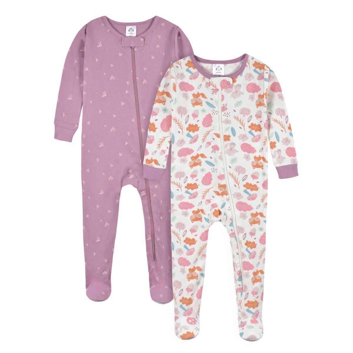 Mameluco Gerber Pack 2 Algodón Rosa Pies Bebé Dormir $599