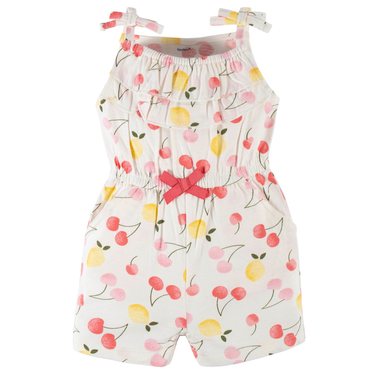 Foto 2 pulgar | Romper Gerber Bebe Blanco Frutas Verano Body Fresco