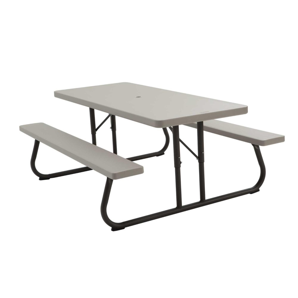 Mesa de Picnic Lifetime color Gris de 1.83 m