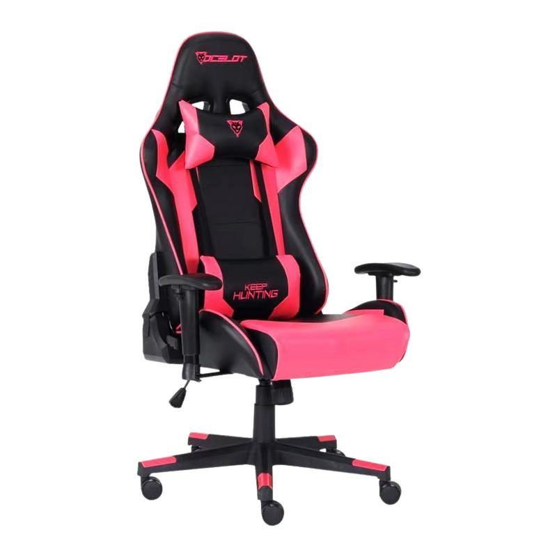 Foto 2 pulgar | Silla Gamer Ocelot Color Rosa Con Negro Ajustable Con Ruedas