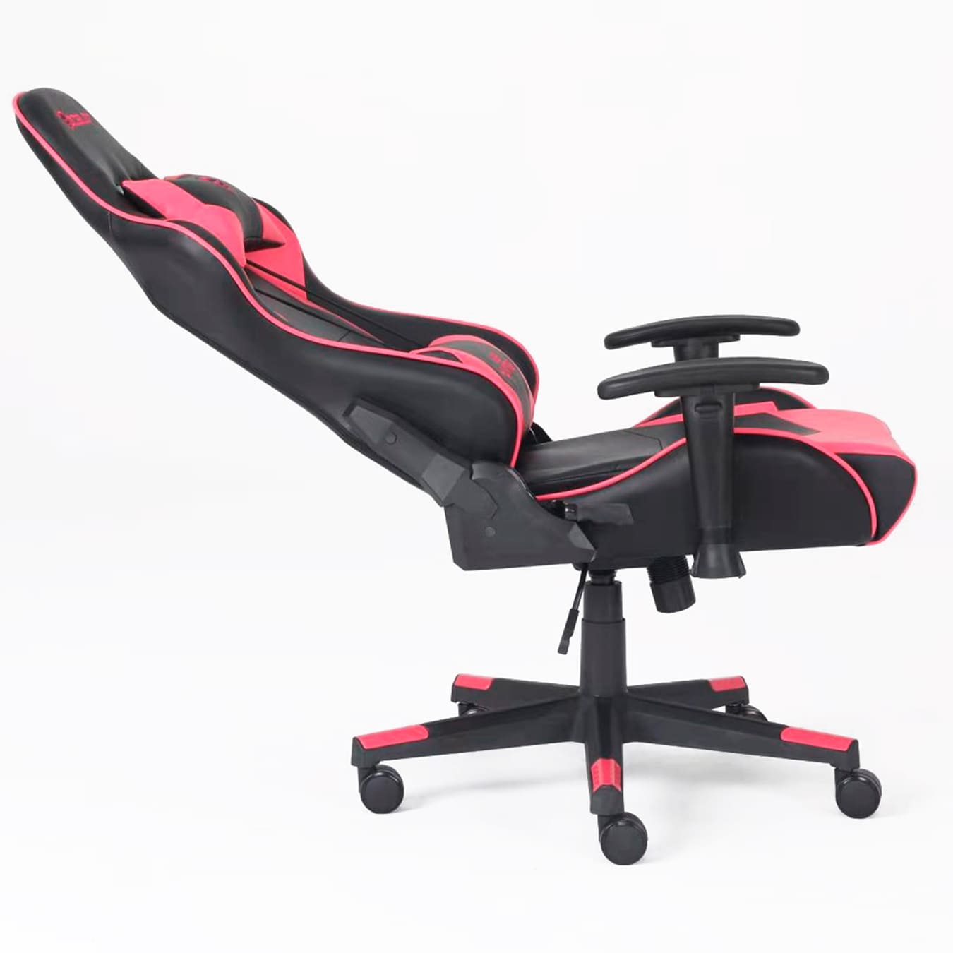 Foto 5 pulgar | Silla Gamer Ocelot Color Rosa Con Negro Ajustable Con Ruedas