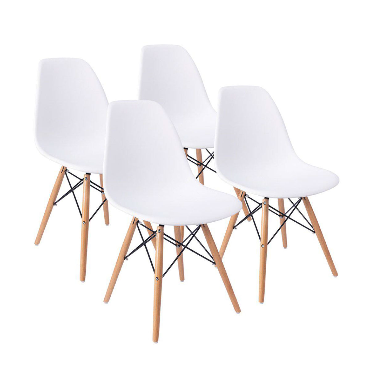 Foto 2 pulgar | Set de Sillas Elly Decor SO-SP1-01 Blanco Tipo Eames 4 Piezas
