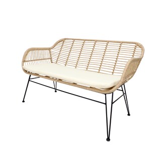 Foto 2 | Loveseat de Acero y Rattan Mundo In Beige