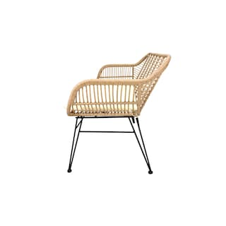 Foto 4 | Loveseat de Acero y Rattan Mundo In Beige