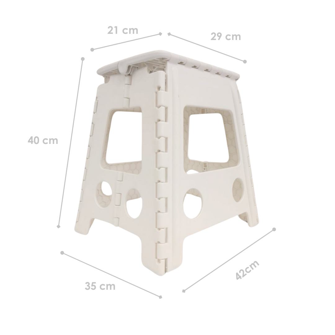 Foto 3 pulgar | Banco Plegable Grande Plástico Uso Rudo Resistente Doméstico Blanco