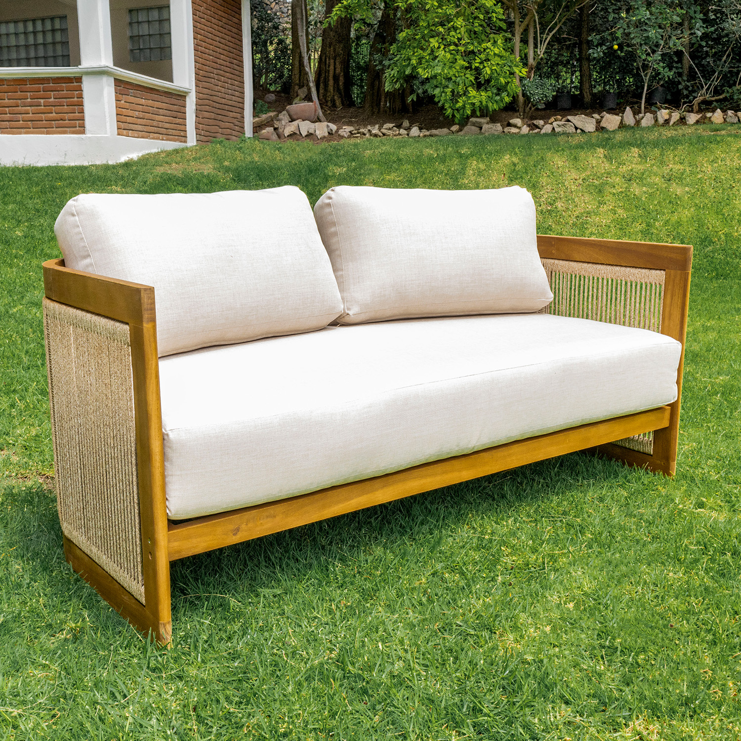 Foto 5 | Set de Sala para Jardín Bossa Kava Marrón 4 Piezas con Cojines