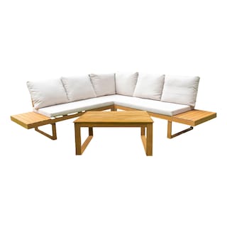 Foto 1 | Set Para Jardín Bossa Lectus Marrón 4 Pzas C/cojines