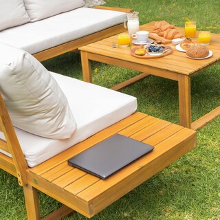Foto 5 | Set Para Jardín Bossa Lectus Marrón 4 Pzas C/cojines