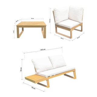 Foto 8 | Set Para Jardín Bossa Lectus Marrón 4 Pzas C/cojines