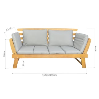Foto 8 | Banca Convertible para Exteriores Elegante Bossa Lassi Marrón