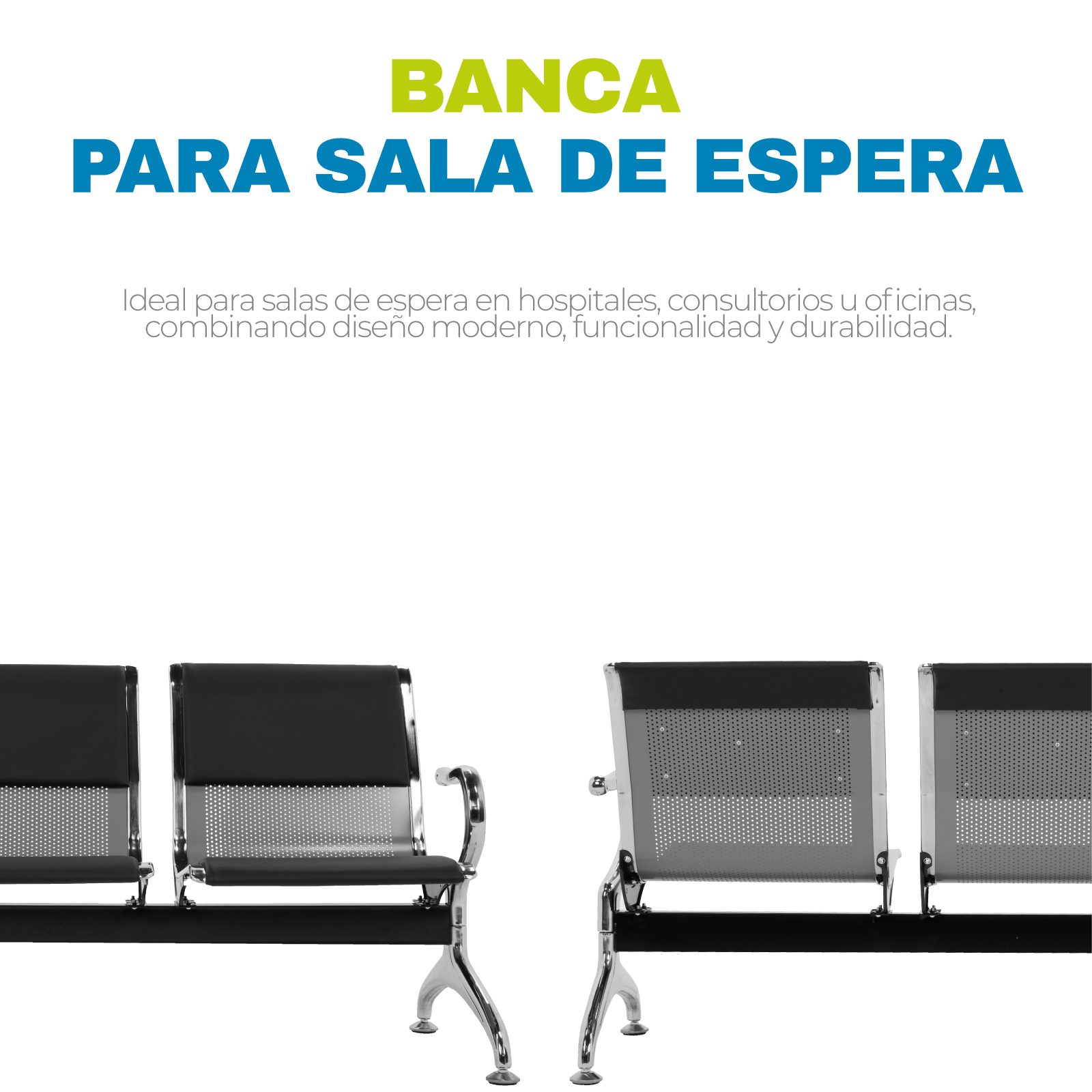 Foto 4 pulgar | Banca Onof de 3 Asientos para Sala de Espera con Cubierta