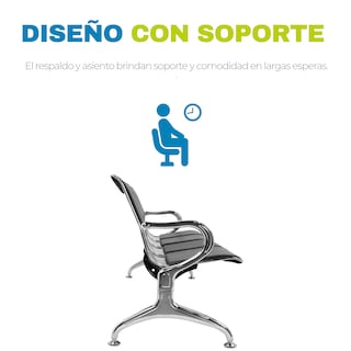Foto 5 | Banca de Espera Tandem Onof 4 Plazas Consultorio Hospital