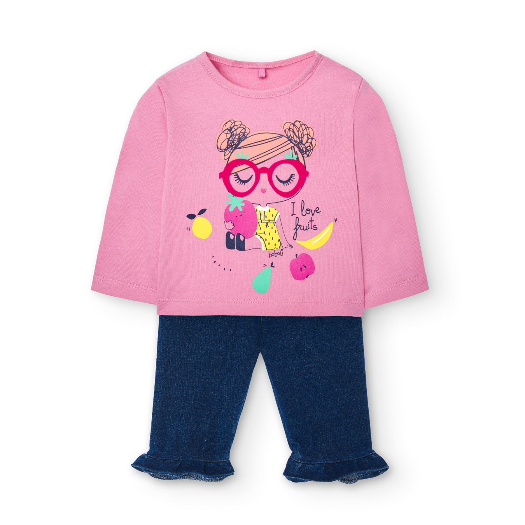 Conjunto Boboli Rosa para Bebé Niña