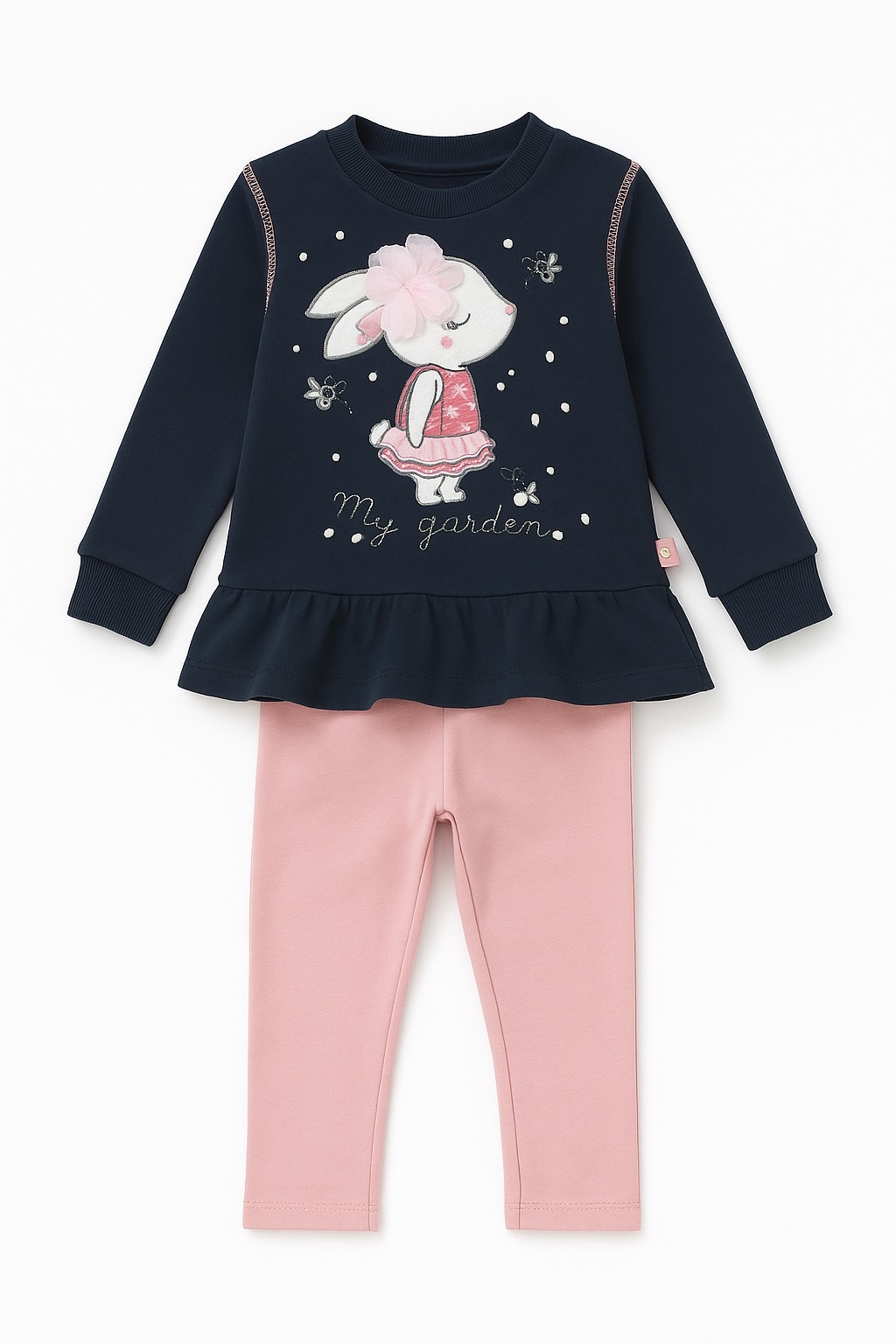 Conjunto Para Niña Chicos Olé 3271 Azul Marino Cómodo 2 Piezas $499