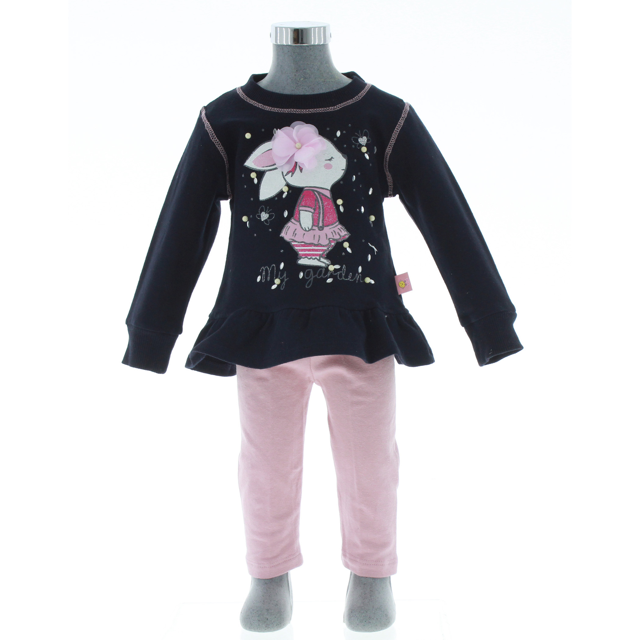Foto 4 pulgar | Conjunto Para Niña Chicos Olé 3271 Azul Marino Cómodo 2 Piezas