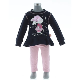 Foto 3 | Conjunto Para Niña Chicos Olé 3271 Azul Marino Cómodo 2 Piezas