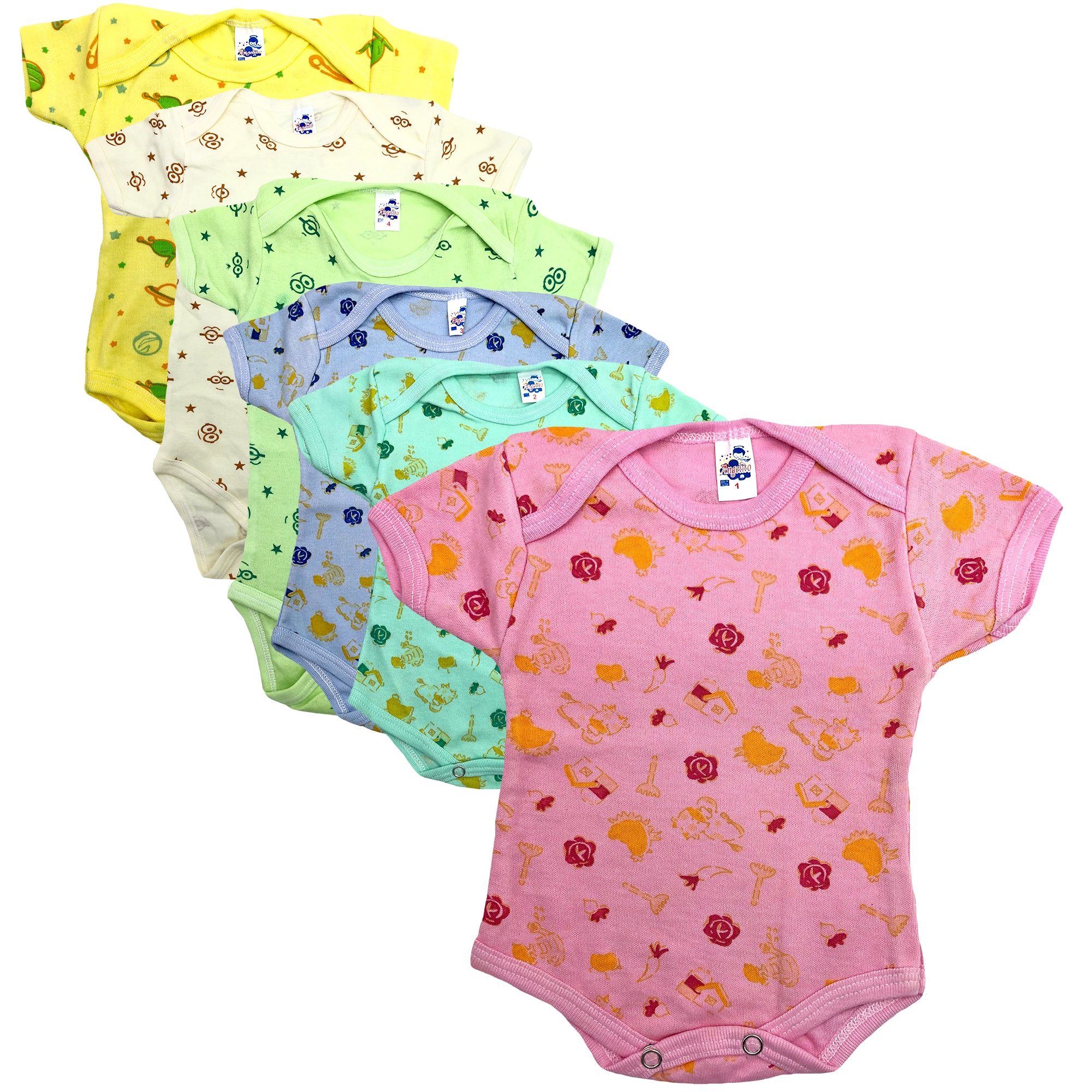 Pañaleros Ecobaby 100% Algodón Multicolor Estampado 6 Piezas $319