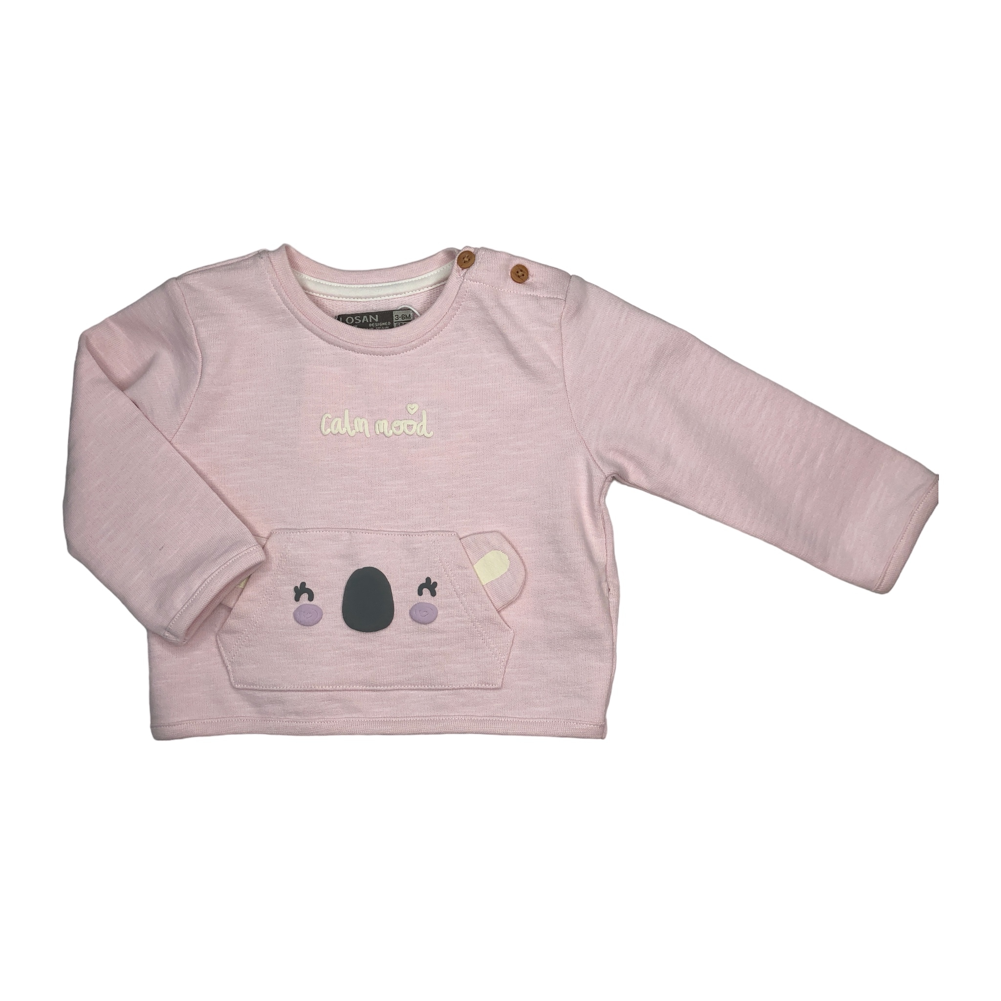 Sudadera Losan Calm Mood color Rosa para Bebé Niña $679