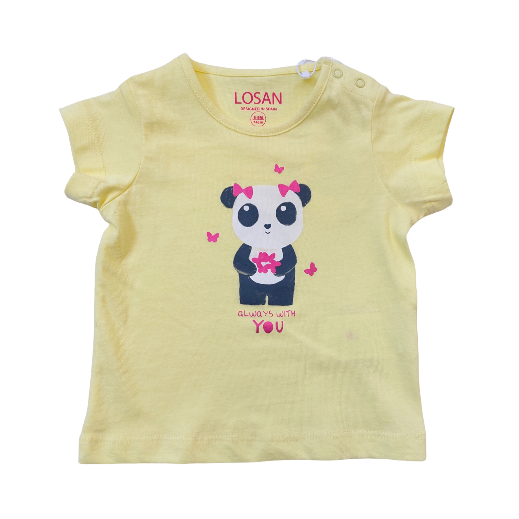 Playera Losan color Amarillo para Bebé Niña