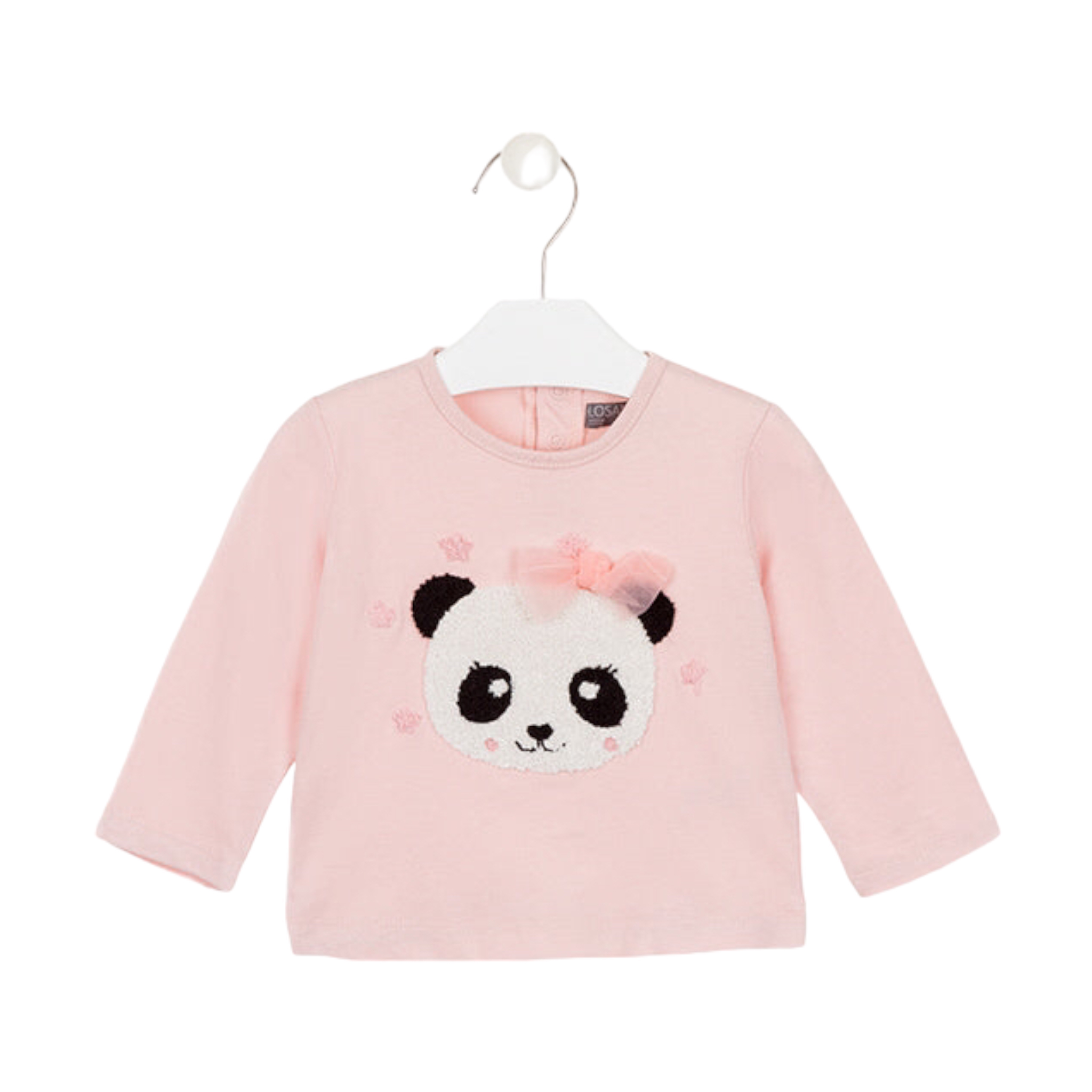 Playera Losan 028-1009AL color Rosa con Panda para Bebé Niña