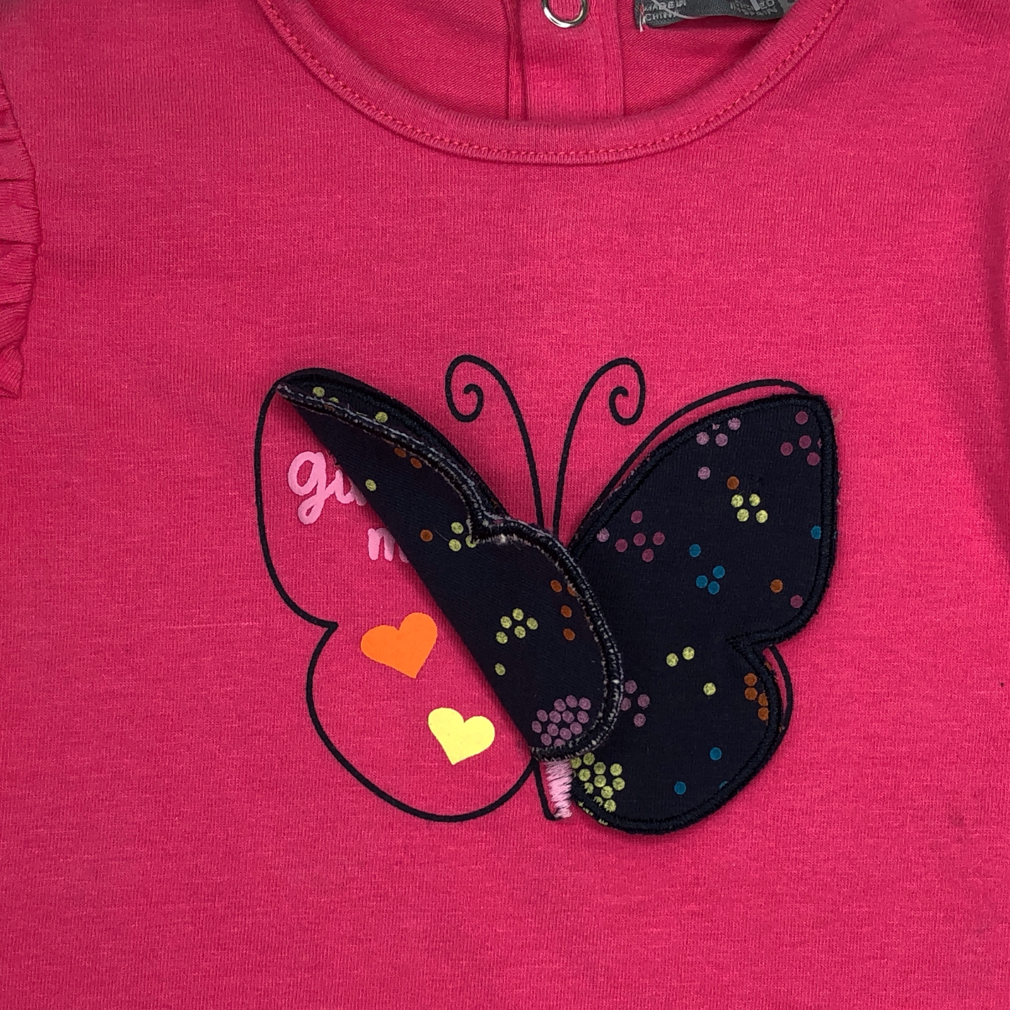 Foto 4 pulgar | Playera  Losan con Parche Mariposa color Fucsia para Bebé Niña