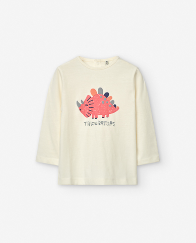 Foto 2 pulgar | Playera Manga Larga ''triceratops'' Para Bebé Niña Losan