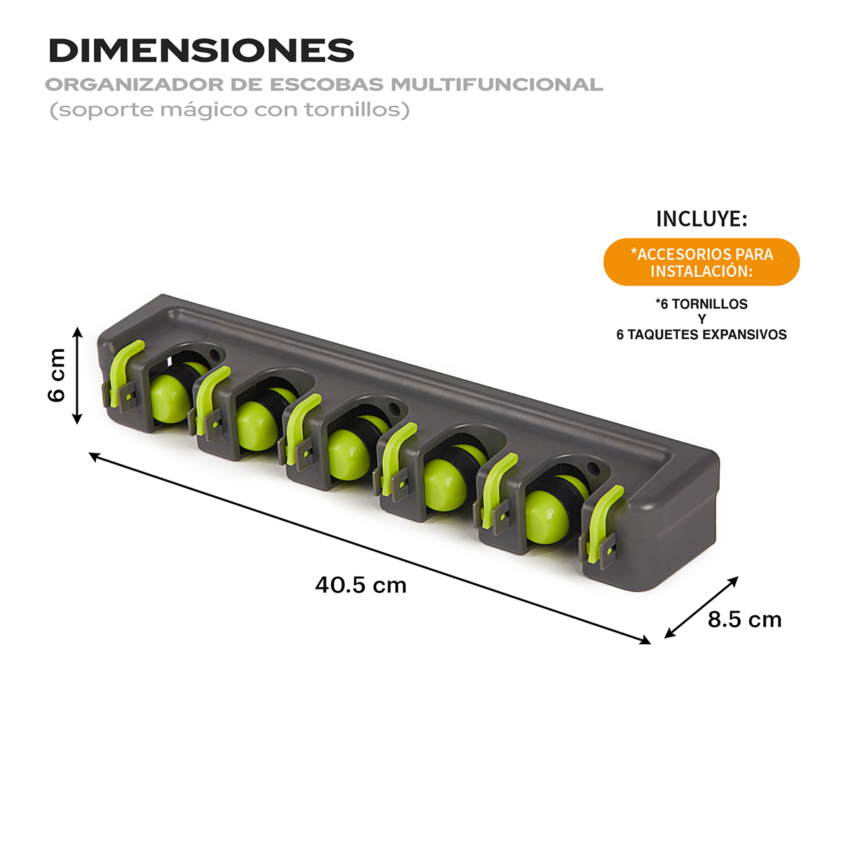 Foto 4 pulgar | Soporte para Escobas Ag Box 5 Espacios