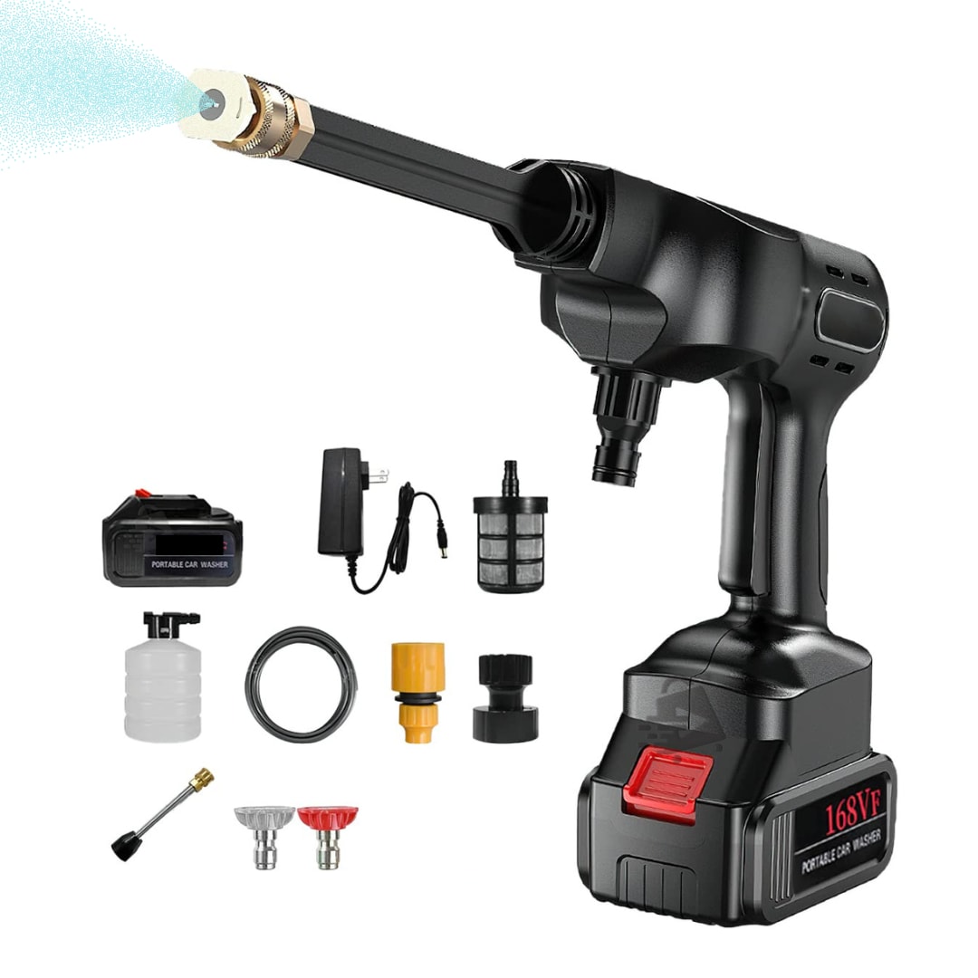 Kit Pistola de Agua JustClick MX para Lavado a Presión Recargable $1,399