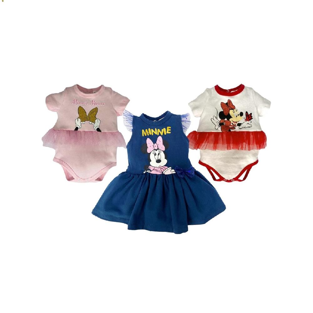 Foto 2 pulgar | Kit 2 Pañaleros + 1 Vestido Disney Multicolor Minnie Mouse