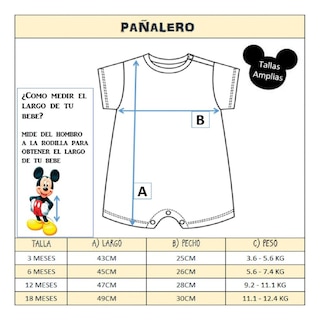 Foto 3 | Pañalero Algodón Estampado Disney Mickey & Minnie color Rosa